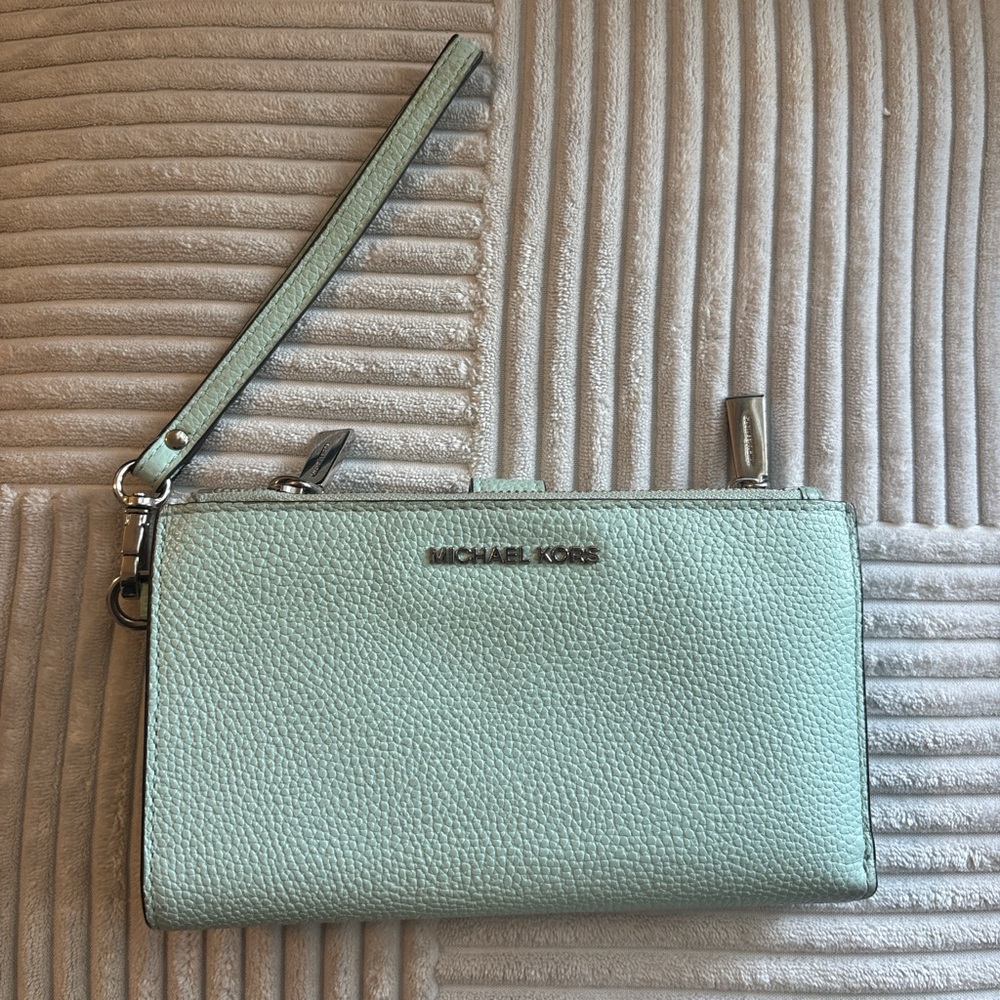 Michael Kors Light Green Wristlet